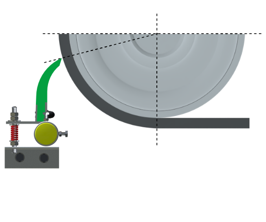 PU Solid Blade Primary Scraper Installation Side View