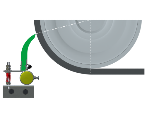 PU Solid Blade Primary Scraper Installation Side View